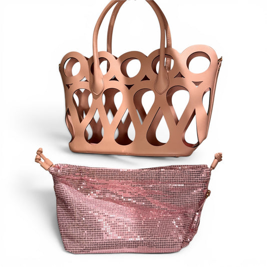 Bolso Calado 2 en 1 con Bolsa de Lentejuelas