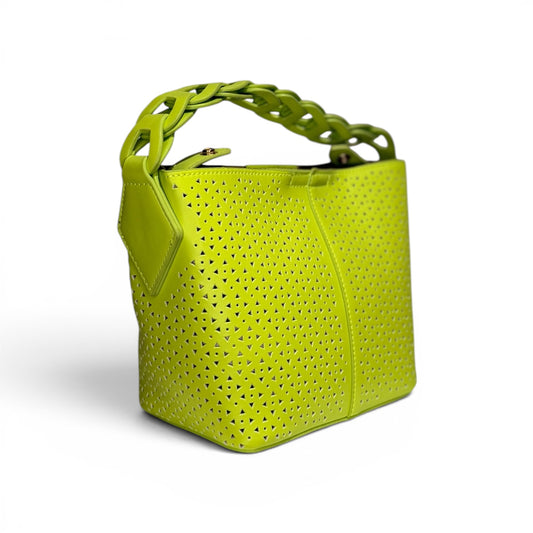 Bolso Calado Verde Lima 2 en 1 con Neceser